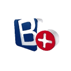 Logo von Bashkir Airlines mit den stilisierten blauen Buchstaben „b“ und „i“ neben einem roten Kreis mit der Silhouette eines weißen EPS-Hartschaum-Flugzeugs.